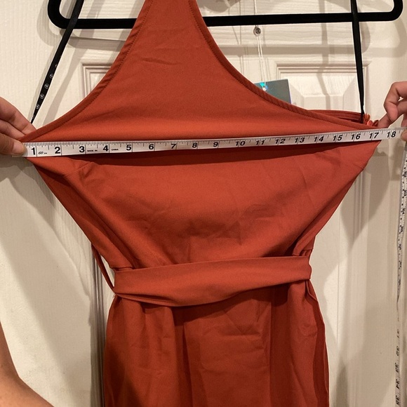 *New* One-Shoulder Dress in Rust from Misguided, size 8 - Picture 9 of 14
